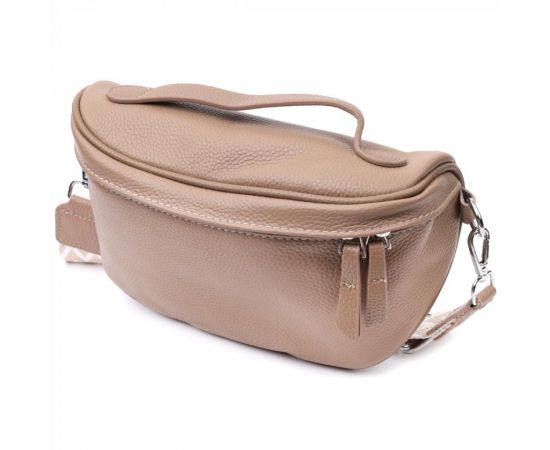 Купить Летняя женская сумка через плечо в классическом цвете из натуральной кожи Vintage 22657 Бежевая, фото , характеристики, отзывы