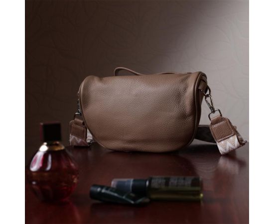 Купить Летняя женская сумка через плечо в классическом цвете из натуральной кожи Vintage 22657 Бежевая, фото , изображение 12, характеристики, отзывы