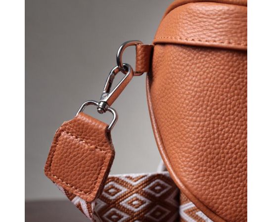 Купить Стильная женская сумка через плечо в классическом цвете из натуральной кожи Vintage 22658 Рыжая, фото , изображение 13, характеристики, отзывы