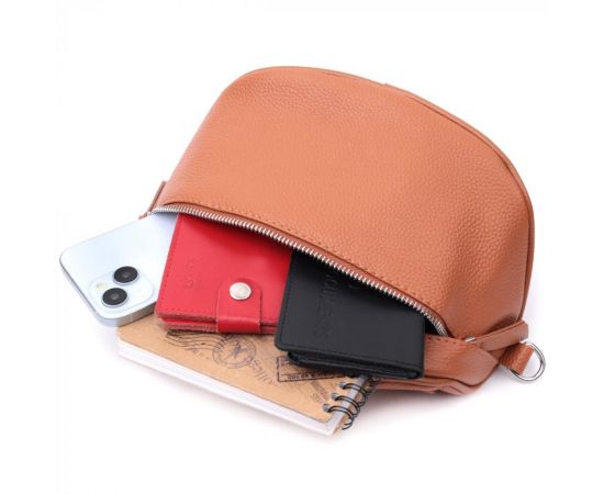 Купить Стильная женская сумка через плечо в классическом цвете из натуральной кожи Vintage 22658 Рыжая, фото , изображение 10, характеристики, отзывы