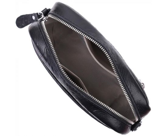 Купить Фактурная сумка для женщин из натуральной кожи Vintage 22659 Черная, фото , изображение 9, характеристики, отзывы