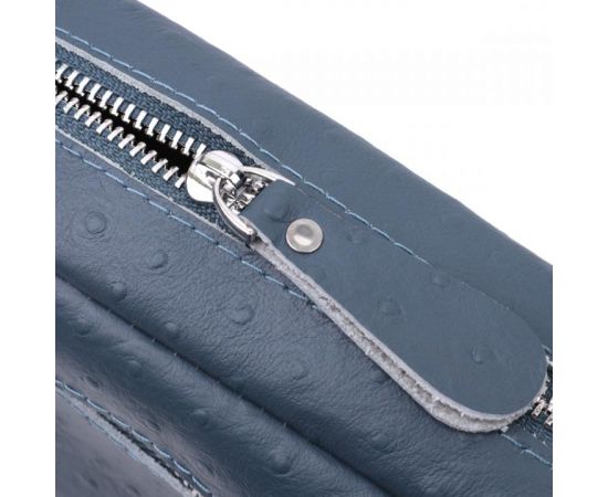 Придбати Интересная сумка для женщин из фактурной натуральной кожи Vintage 22661 Синяя, image , зображення 7, характеристики, відгуки