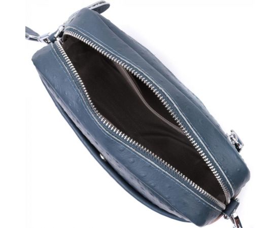 Придбати Интересная сумка для женщин из фактурной натуральной кожи Vintage 22661 Синяя, image , зображення 9, характеристики, відгуки