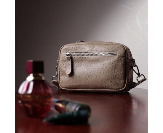 Купить Стильная сумка для женщин из фактурной натуральной кожи Vintage 22662 Бежевая, фото , изображение 12, характеристики, отзывы