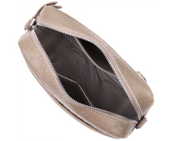 Купить Стильная сумка для женщин из фактурной натуральной кожи Vintage 22662 Бежевая, фото , изображение 9, характеристики, отзывы