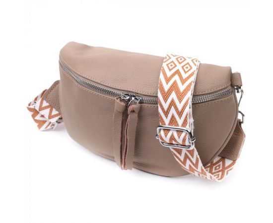 Купить Кожаная женская сумка через плечо с мини кошельком Vintage 22663 Бежевая, фото , характеристики, отзывы