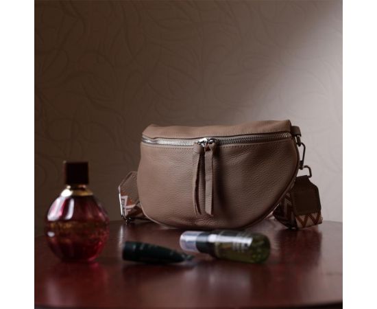 Купить Кожаная женская сумка через плечо с мини кошельком Vintage 22663 Бежевая, фото , изображение 11, характеристики, отзывы