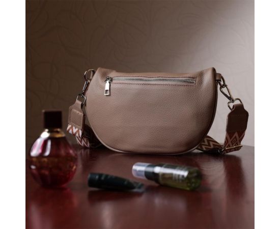 Купить Кожаная женская сумка через плечо с мини кошельком Vintage 22663 Бежевая, фото , изображение 12, характеристики, отзывы