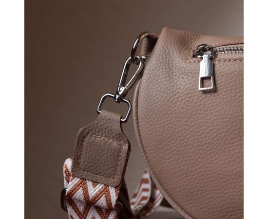 Купить Кожаная женская сумка через плечо с мини кошельком Vintage 22663 Бежевая, фото , изображение 13, характеристики, отзывы