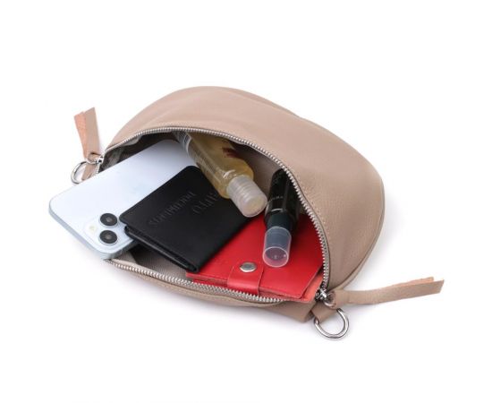 Купить Кожаная женская сумка через плечо с мини кошельком Vintage 22663 Бежевая, фото , изображение 10, характеристики, отзывы