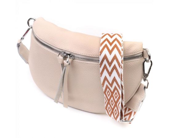 Купить Кожаная сумка для женщин через плечо с мини кошельком Vintage 22664 Белая, фото , характеристики, отзывы