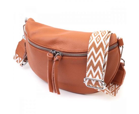 Купить Кожаная стильная сумка для женщин через плечо с мини кошельком Vintage 22665 Рыжая, фото , характеристики, отзывы