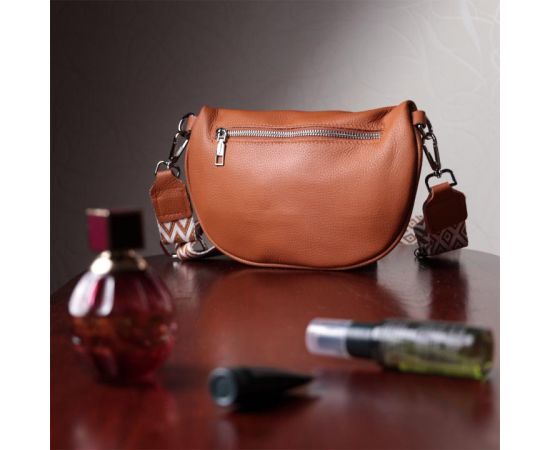 Купить Кожаная стильная сумка для женщин через плечо с мини кошельком Vintage 22665 Рыжая, фото , изображение 11, характеристики, отзывы