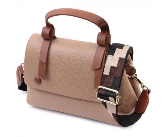 Придбати Деловая сумка для женщин с короткой ручкой из натуральной кожи Vintage 22668 Коричневая, image , характеристики, відгуки