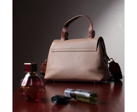 Придбати Деловая сумка для женщин с короткой ручкой из натуральной кожи Vintage 22668 Коричневая, image , зображення 11, характеристики, відгуки