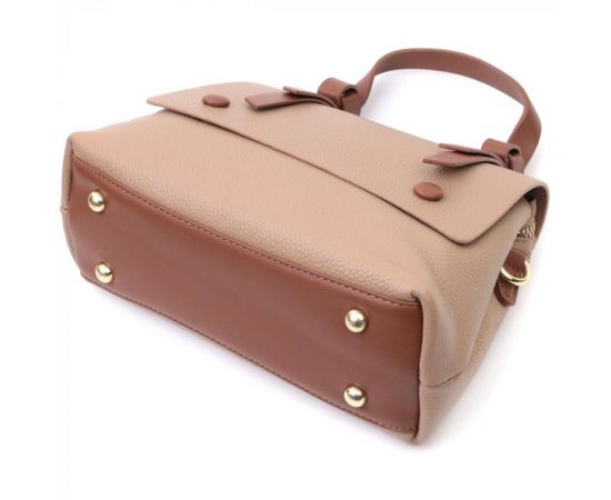 Придбати Деловая сумка для женщин с короткой ручкой из натуральной кожи Vintage 22668 Коричневая, image , зображення 5, характеристики, відгуки