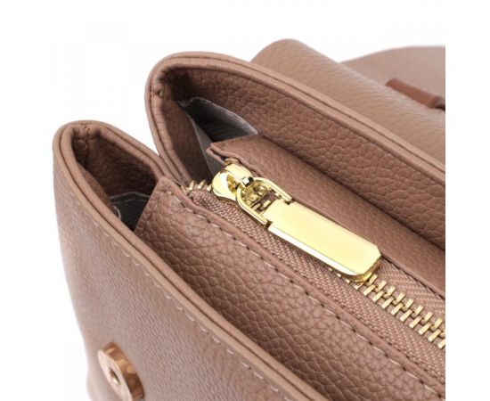 Придбати Деловая сумка для женщин с короткой ручкой из натуральной кожи Vintage 22668 Коричневая, image , зображення 7, характеристики, відгуки