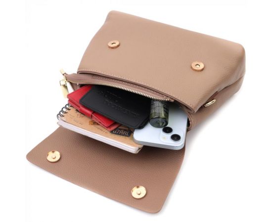 Придбати Деловая сумка для женщин с короткой ручкой из натуральной кожи Vintage 22668 Коричневая, image , зображення 9, характеристики, відгуки