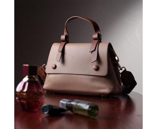 Придбати Деловая сумка для женщин с короткой ручкой из натуральной кожи Vintage 22668 Коричневая, image , зображення 10, характеристики, відгуки