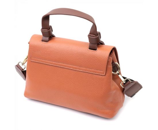 Придбати Элегантная сумка для женщин с короткой ручкой из натуральной кожи Vintage 22669 Рыжая, image , зображення 2, характеристики, відгуки