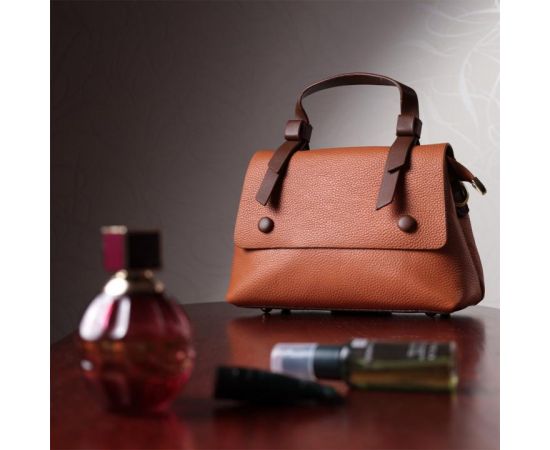 Придбати Элегантная сумка для женщин с короткой ручкой из натуральной кожи Vintage 22669 Рыжая, image , зображення 11, характеристики, відгуки