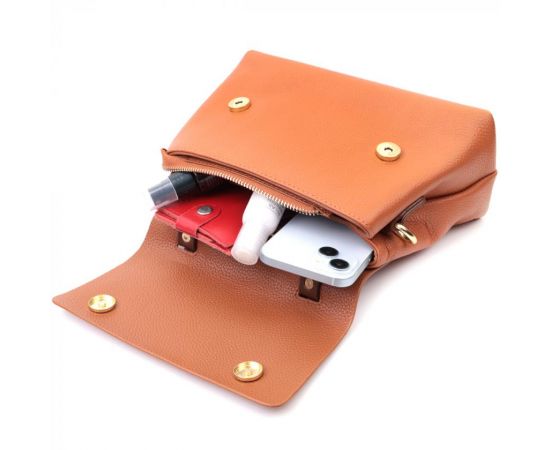 Придбати Элегантная сумка для женщин с короткой ручкой из натуральной кожи Vintage 22669 Рыжая, image , зображення 10, характеристики, відгуки