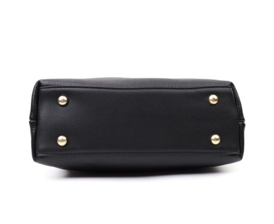 Купить Люксовая сумка для женщин с короткой ручкой из натуральной кожи Vintage 22670 Черная, фото , изображение 6, характеристики, отзывы