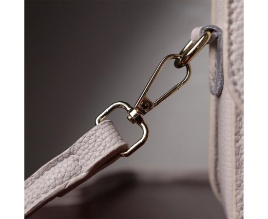 Купить Утонченная женская сумка с оригинальной защелкой из натуральной кожи Vintage 22672 Белая, фото , изображение 14, характеристики, отзывы