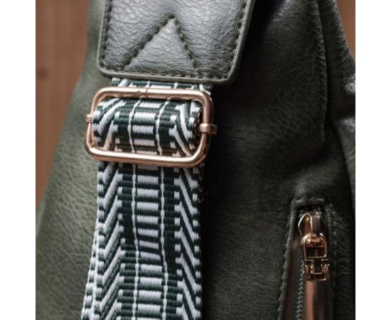 Купить Стильная слинг сумка для женщин из экокожи Vintage 22745 Зеленый, фото , изображение 11, характеристики, отзывы