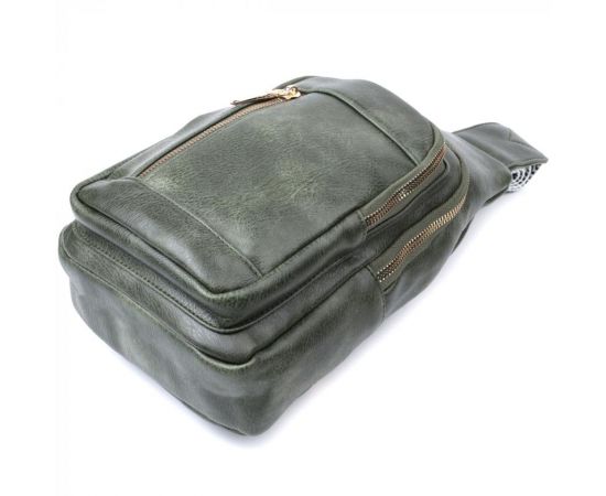 Купить Стильная слинг сумка для женщин из экокожи Vintage 22745 Зеленый, фото , изображение 6, характеристики, отзывы