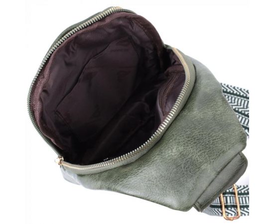 Купить Стильная слинг сумка для женщин из экокожи Vintage 22745 Зеленый, фото , изображение 7, характеристики, отзывы