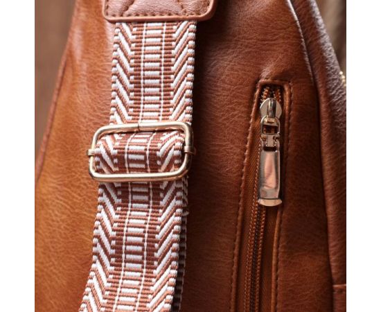 Купить Интересная слинг сумка для женщин из экокожи Vintage 22749 Рыжий, фото , изображение 10, характеристики, отзывы