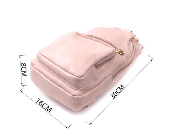 Купить Женская слинг сумка через плечо из экокожи Vintage 22750 Розовый, фото , изображение 3, характеристики, отзывы