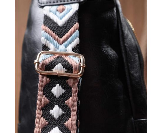 Купить Практичная женская слинг сумка через плечо из экокожи Vintage 22754 Черный, фото , изображение 11, характеристики, отзывы