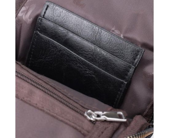 Купить Практичная женская слинг сумка через плечо из экокожи Vintage 22754 Черный, фото , изображение 7, характеристики, отзывы