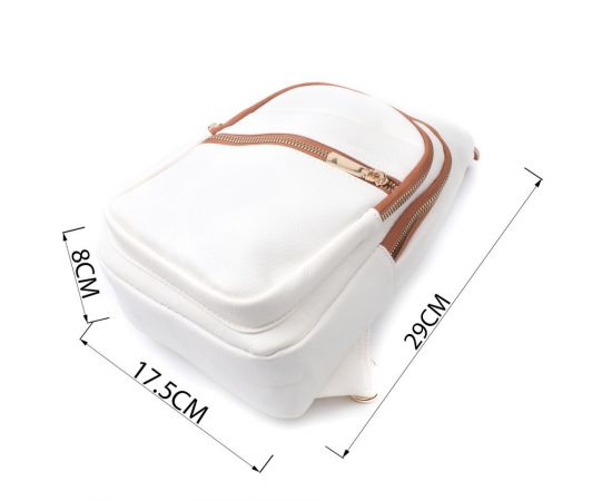 Купить Стильная женская сумка с одной лямкой через плечо из экокожи Vintage 22757 Белый, фото , изображение 3, характеристики, отзывы