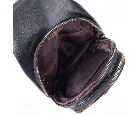 Купить Интересная женская сумка с одной лямкой через плечо из экокожи Vintage 22759 Черный, фото , изображение 7, характеристики, отзывы