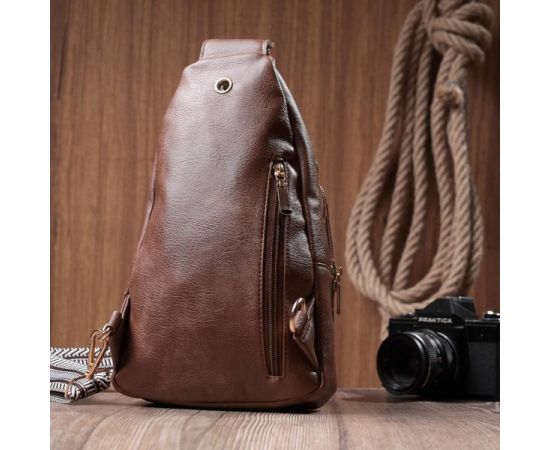 Купить Модная женская сумка с одной лямкой через плечо из экокожи Vintage 22760 Коричневый, фото , изображение 10, характеристики, отзывы