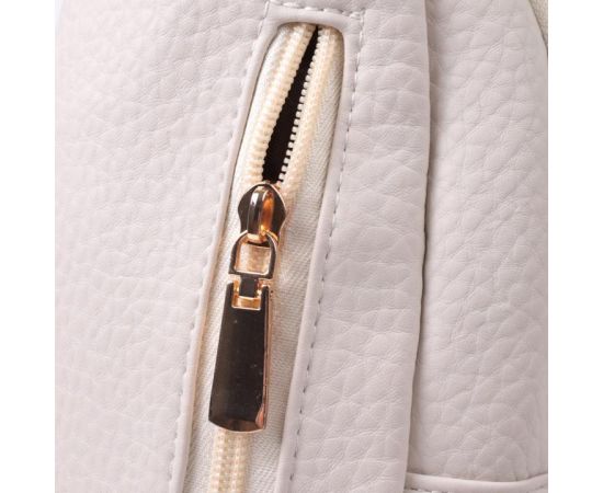 Купить Популярная женская сумка с одной лямкой через плечо из крупнозернистой экокожи Vintage 22761 Молочный, фото , изображение 5, характеристики, отзывы