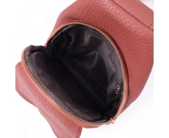 Купить Стильная женская сумка с одной лямкой через плечо из крупнозернистой экокожи Vintage 22762 Бордовый, фото , изображение 7, характеристики, отзывы