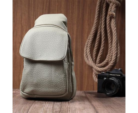 Купить Великолепная женская сумка с одной лямкой через плечо из крупнозернистой экокожи Vintage 22765 Фисташковый, фото , изображение 9, характеристики, отзывы