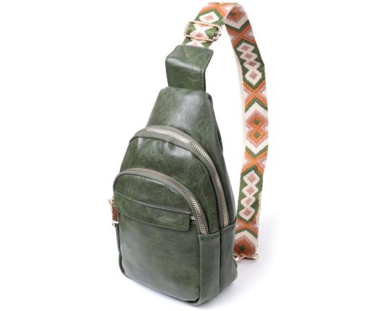 Купить Сумка компактного размера с одной лямкой через плечо из гладкой экокожи Vintage 22771 Зеленый, фото , характеристики, отзывы