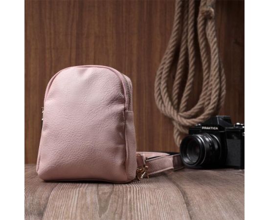 Купить Маленькая женская сумка через плечо из экокожи Vintage 22782 Розовый, фото , изображение 9, характеристики, отзывы