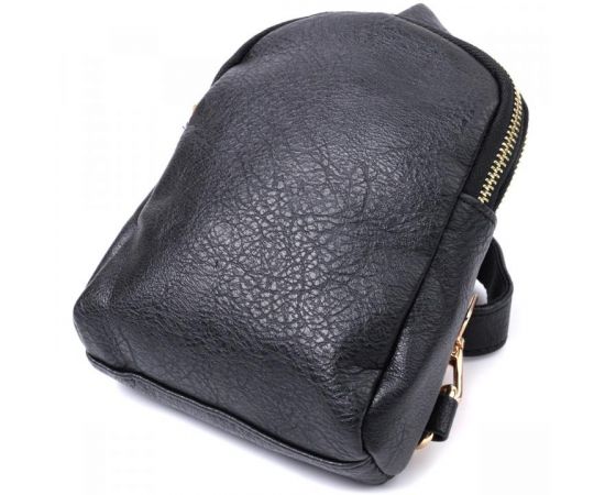 Купить Небольшая женская сумка через плечо на два отделения из экокожи Vintage 22784 Черный, фото , изображение 5, характеристики, отзывы