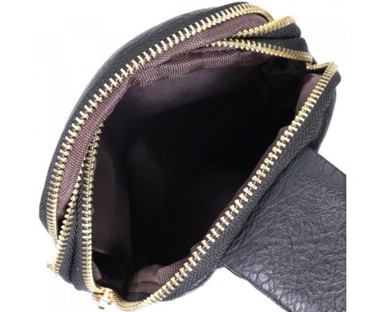 Купить Небольшая женская сумка через плечо на два отделения из экокожи Vintage 22784 Черный, фото , изображение 6, характеристики, отзывы