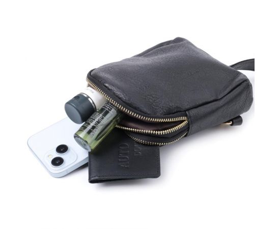 Купить Небольшая женская сумка через плечо на два отделения из экокожи Vintage 22784 Черный, фото , изображение 8, характеристики, отзывы