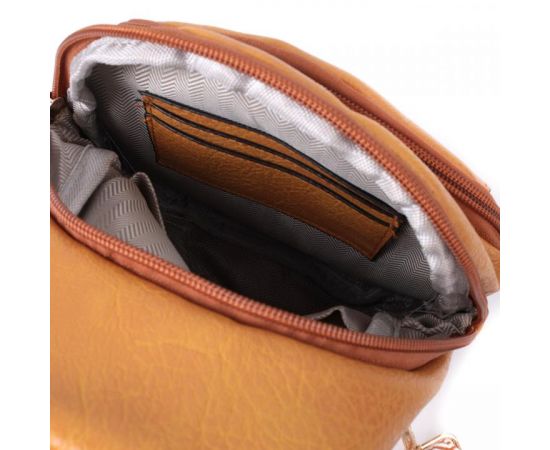 Купить Яркая женская сумка через плечо с отверстием для наушников из экокожи Vintage 22788 Желтый, фото , изображение 7, характеристики, отзывы