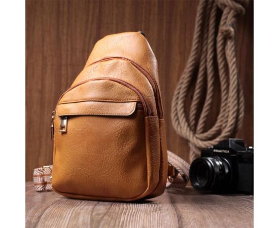 Купить Яркая женская сумка через плечо с отверстием для наушников из экокожи Vintage 22788 Желтый, фото , изображение 9, характеристики, отзывы