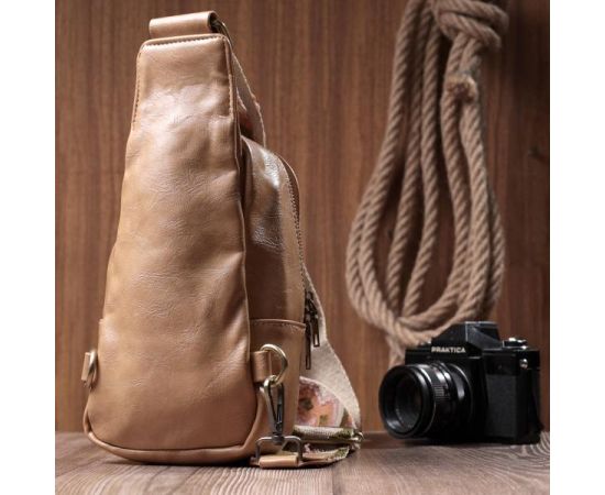Купить Сумка через плечо для женщин из экокожи Vintage 22790 Светло-коричневый, фото , изображение 10, характеристики, отзывы