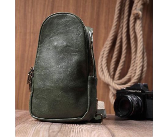 Купить Красивая сумка через плечо в модном цвете из экокожи Vintage 22791 Зеленый, фото , изображение 8, характеристики, отзывы